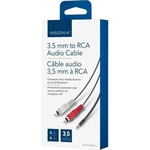 Insignia 6' 3.5 mm to Stereo Audio RCA Cable - Black NS-POY35062